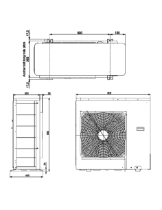 Външно тяло Toshiba RAS-3M26U2AVG-E за 3 вътрешни тела 2