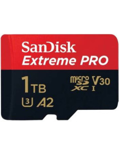 SanDisk Extreme PRO microSDXC 1TB + SD Adapter + 2 years RescuePRO Deluxe up to 200MB/s - 140MB/s Read/Write speeds A2 C10 V3