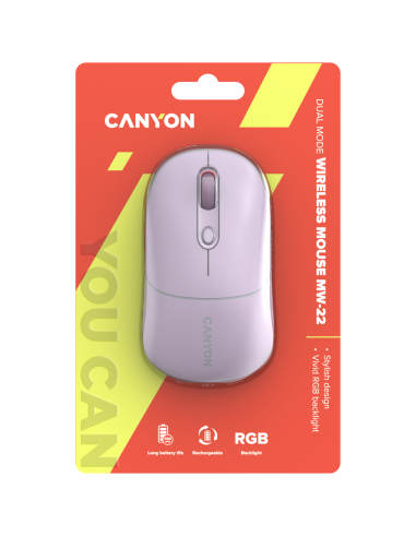 CANYON mouse MW-22 2in1 BT/ Wireless Pearl Rose