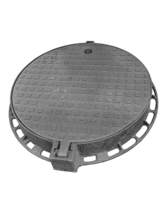 Чугунен капак Ф600 D400 H95 плътен със заключване
