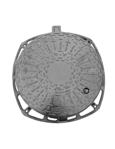 Чугунен капак Ф600 D400 H100 плътен със заключване