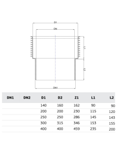 РР ПРЕХОД ОТ РР КЪМ PVC  Ф250/250