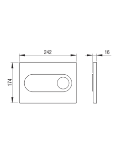 Двоен бутон ZIRCON ECO - черен