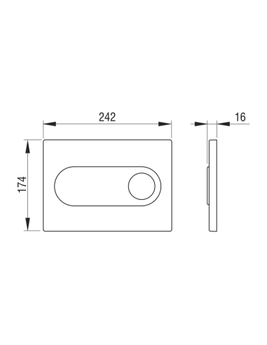 Двоен бутон ZIRCON ECO - черен