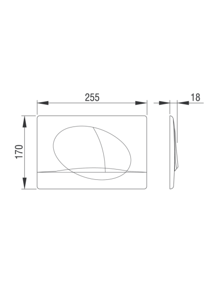 Двоен бутон SELENITE ECO - хром