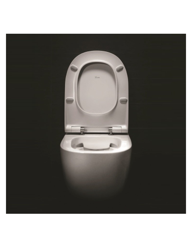 Висяща тоалетна Fluenta Rimless с капак Slim