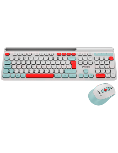 CANYON HSET-W5 Keyboard+Mouse AAA+AA Wireless White