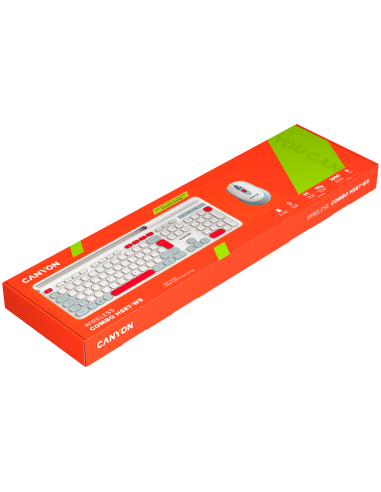 CANYON HSET-W5 Keyboard+Mouse AAA+AA Wireless White