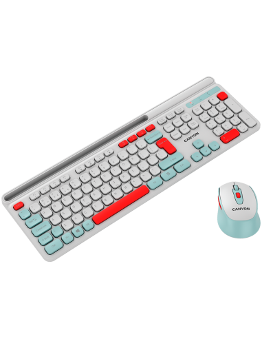 CANYON HSET-W5 Keyboard+Mouse AAA+AA Wireless White