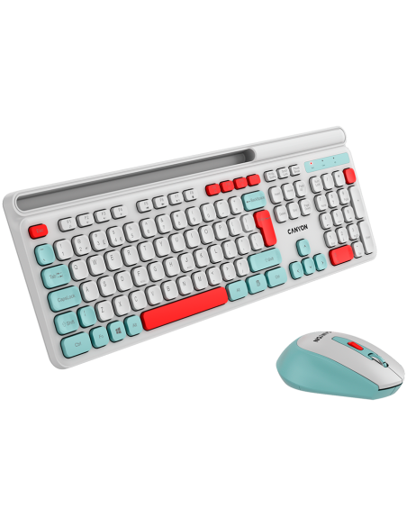 CANYON HSET-W5 Keyboard+Mouse AAA+AA Wireless White