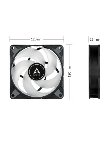 Вентилатор ARCTIC P12 Black, A-RGB, 120mm
