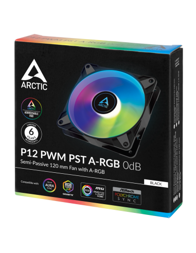 Вентилатор ARCTIC P12 Black, A-RGB, 120mm