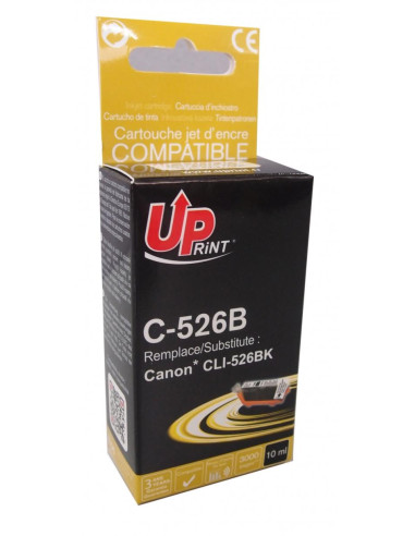 Мастилница UPRINT CLI526 CANON, С чип, Черен