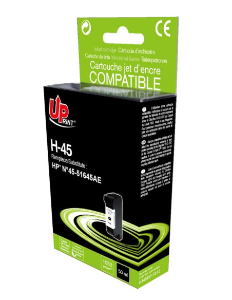 Мастилница UPRINT 51645A HP, Черен