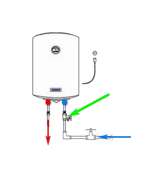 Предпазeн клапан за бойлер 1/2" М/Ж с лостче