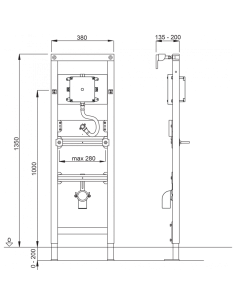 Структура за писоар - комплект LIV /4060452775/ 2