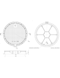 Чугунен капак Ф600 C250 /P/ H95 2