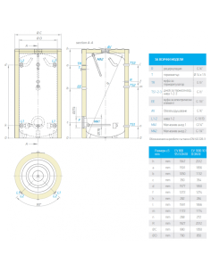 Бойлер/буфер TESY /EV 800 95 B/ 800л - емайлиран