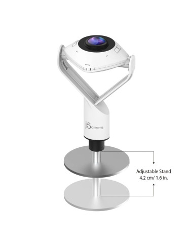 Уеб камера j5create JVCU360 All Around UltraHD,1080p, микрофон, USB, 360-deg,