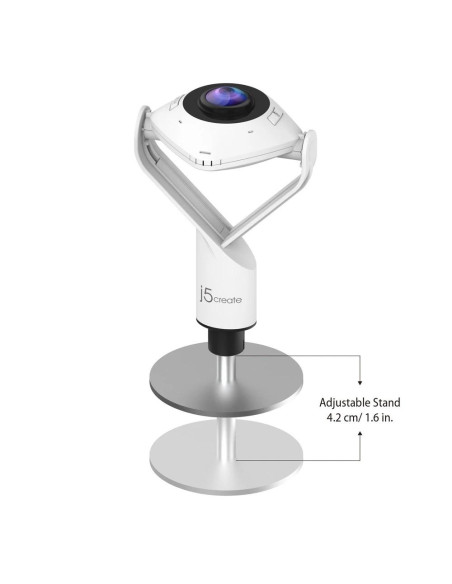 Уеб камера j5create JVCU360 All Around UltraHD,1080p, микрофон, USB, 360-deg,