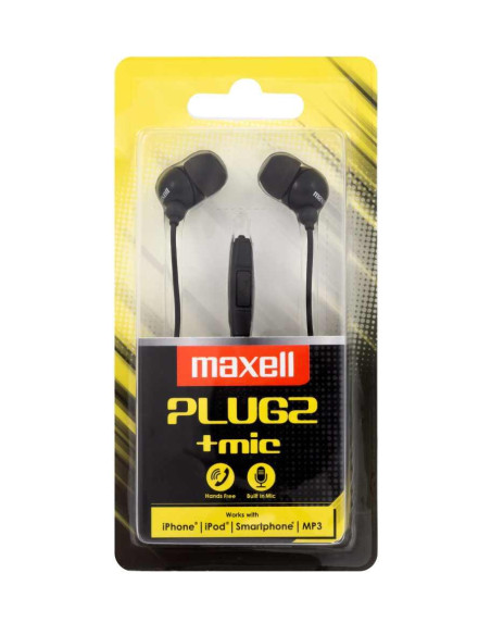 Слушалки  с микрофон MAXELL PLUGZ черна