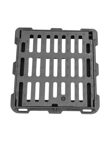 Чугунена решетка 400x400/D400 права