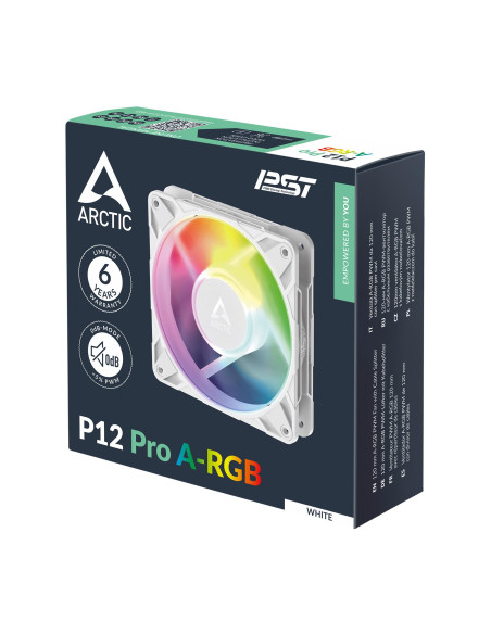 Вентилатор ARCTIC P12 Pro White A-RGB 120mm PWM