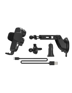 Безжично зарядно и стойка за кола HAMA FC10 Motion, 10W, Qi, Черен 2