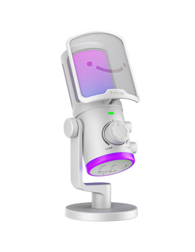 Настолен микрофон FIFINE AM6 RGB - White