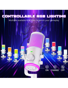 Настолен микрофон FIFINE AM6 RGB - White 2