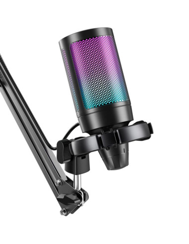 Микрофон със стойка FIFINE A6T RGB - Black