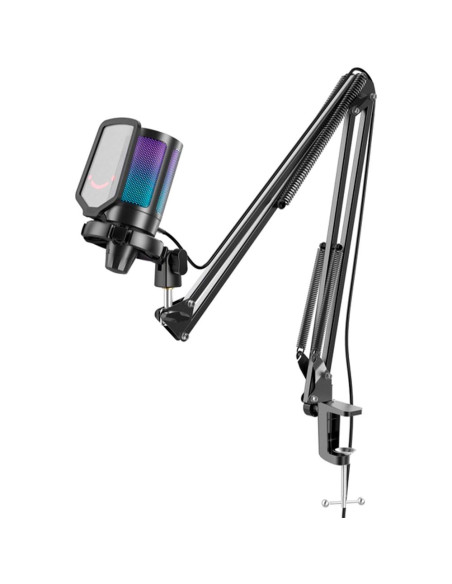 Микрофон със стойка FIFINE A6T RGB - Black
