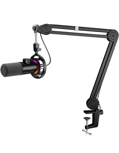 Микрофон със стойка FIFINE T658 Dynamic RGB - Black
