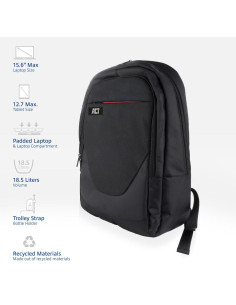 ACT Suburb раница за 15.6-quot, лаптоп от рециклирани пластмасови бутилки