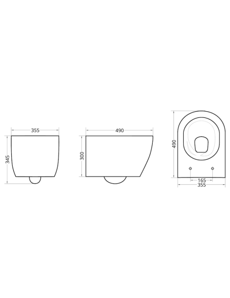 Висяща тоалетна Fluenta Turbo с капак